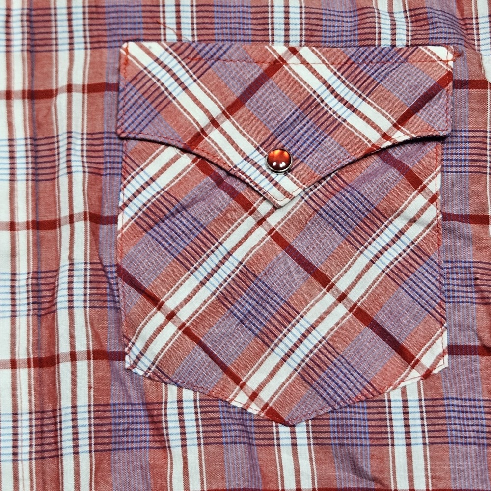 VINTAGE Karman Western Pearl Snap Shirt Small Ranch Wear Lightweight Rodeo - Picture 4 of 9
